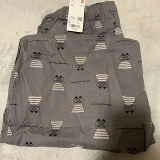 ユニクロ(UNIQLO)のコットンリラコ　リサ　ラーソン　グレー(ルームウェア)