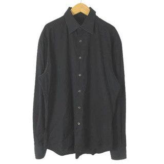 プラダ(PRADA)のプラダ シャツ 長袖 レギュラーカラー ストレッチ ブラック 黒 40(シャツ)