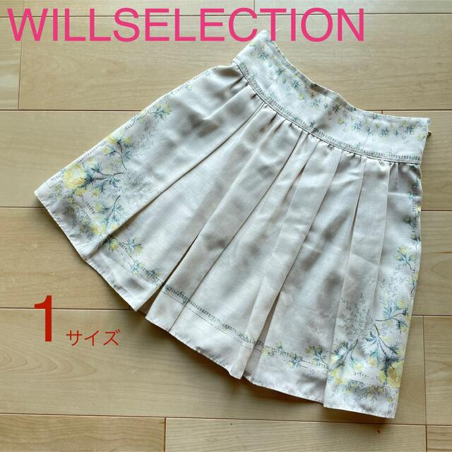 WILLSELECTION - 【美品】WILLSELECTION ミニスカート プリーツ 花柄の通販 by はちこ's shop【まとめ売りお値引きできます!】|ウィルセレクションならラクマ