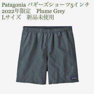 パタゴニア(patagonia)のバギーズショーツ5インチ 2022年 Plume Grey Lサイズ 新品未使用(ショートパンツ)