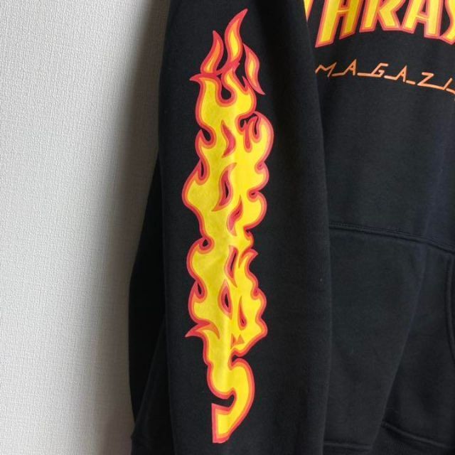 人気正規品 【極美品】スラッシャー ビッグロゴ入りパーカー 炎 海外製 【極美品】スラッシャー ビッグロゴ入りパーカー 炎 ファイヤー希少2XLサイズ. パーカー