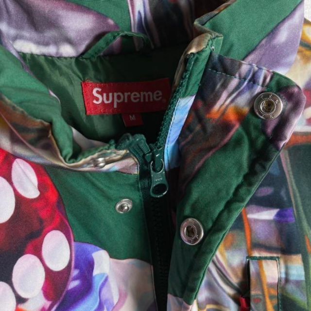 驚きの価格 シュプリーム Supreme カジノダウンジャケット 緑 M tdh