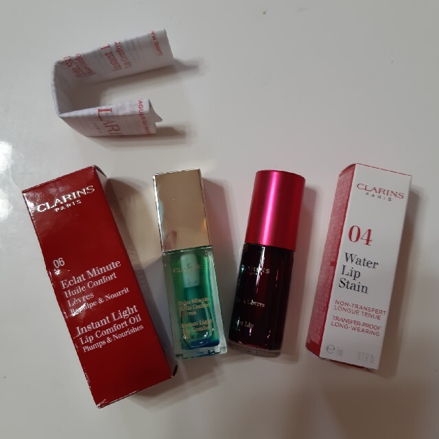 2点 CLARINS コンフォートリップオイル ウォーターリップステイン