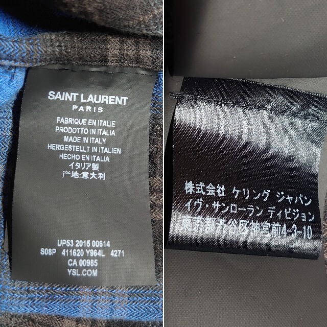 Saint Laurent(サンローラン)のsaintlaurent paris サンローラン 16SS チェックシャツ メンズのトップス(シャツ)の商品写真