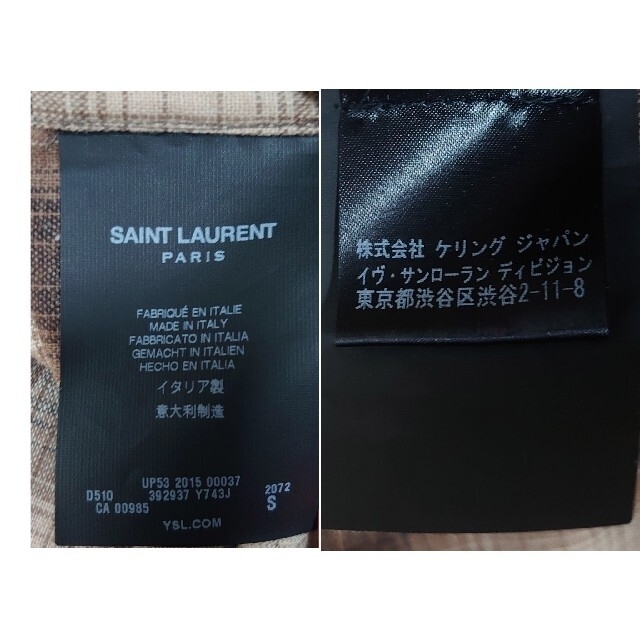 Saint Laurent(サンローラン)のsaintlaurent paris サンローラン 15AW チェックシャツ メンズのトップス(シャツ)の商品写真