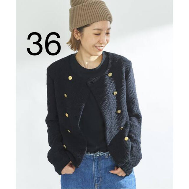 専門店では Plage - 新品未使用 36サイズ ツイードニットジャケット