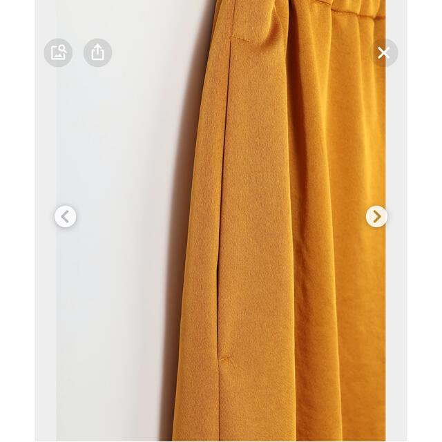 LOUNIE(ルーニィ)の<ミルク様専用>LOUNIE  サテンスカート　38 オレンジ レディースのスカート(ロングスカート)の商品写真