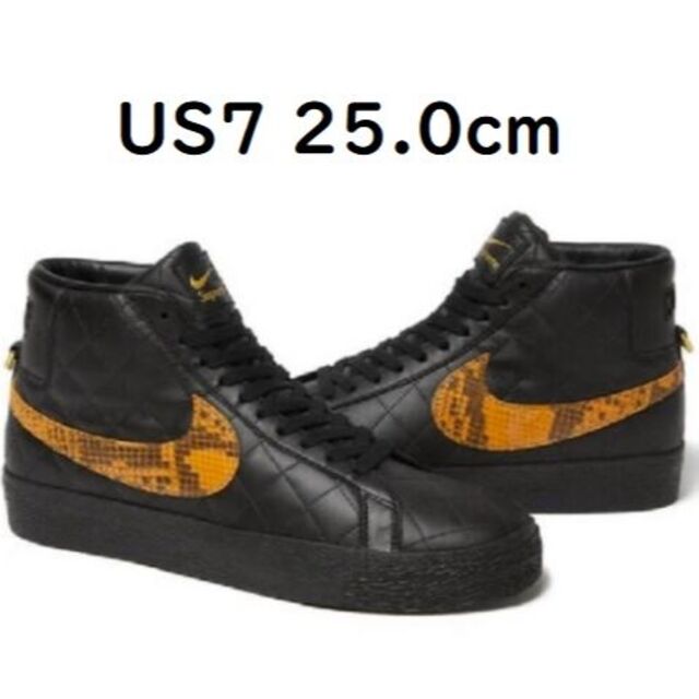 SUPREME NIKE SB BLAZER MID 25.0 US7Blackサイズ