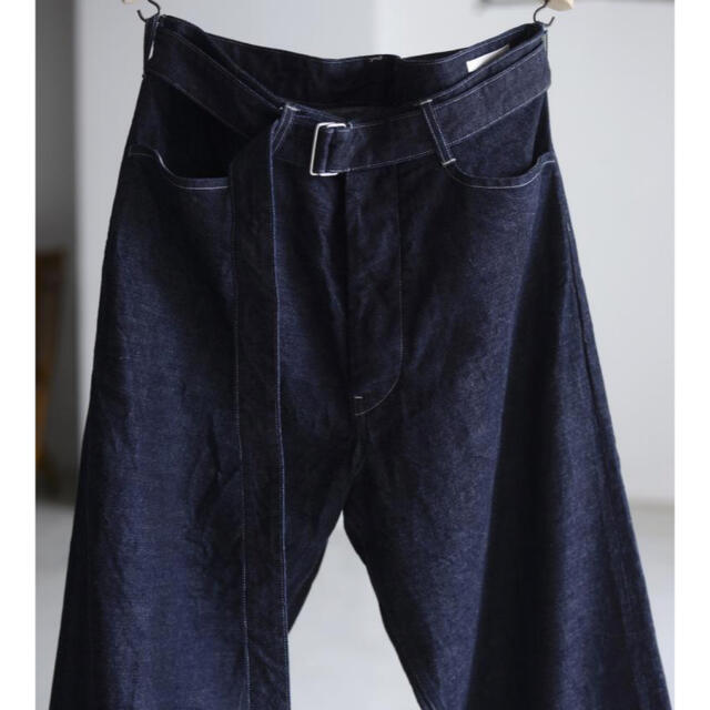 blurhms 12.9oz DENIM LONG BELTED PANTS