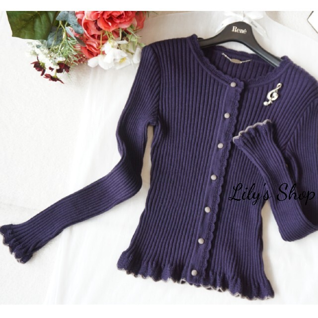 極美品♡ルネ♡スカラップカーディガン レディース トップス