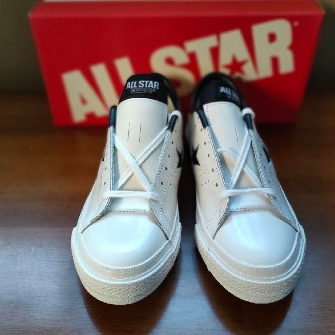 CONVERSE(コンバース)の★【新品未使用】コンバースONE STAR J ホワイト／ブラック 25.5cm メンズの靴/シューズ(スニーカー)の商品写真