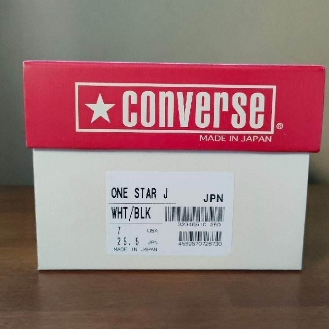 CONVERSE(コンバース)の★【新品未使用】コンバースONE STAR J ホワイト／ブラック 25.5cm メンズの靴/シューズ(スニーカー)の商品写真