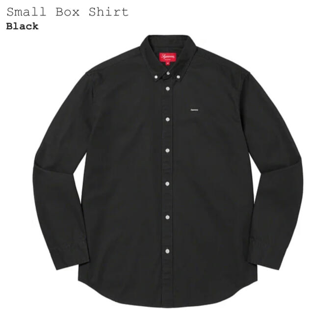 L 黒 Supreme Small Box Twill Shirt Black