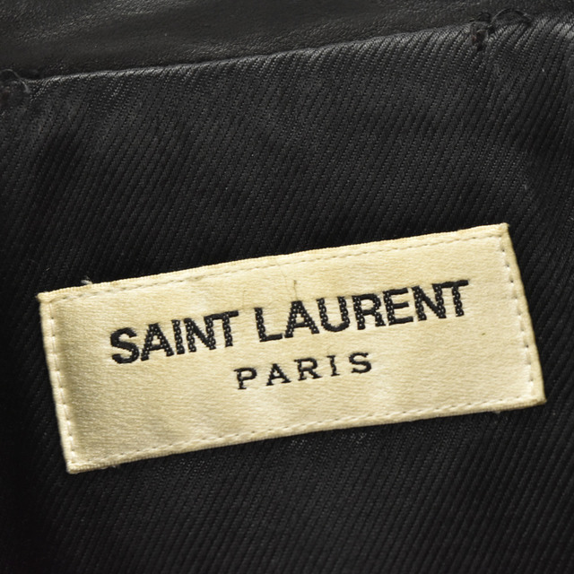 Saint Laurent(サンローラン)のSAINT LAURENT PARIS サンローランパリ 14AW シングルライダース レザージャケット 361845 Y5GF1 ブラック メンズのジャケット/アウター(ライダースジャケット)の商品写真