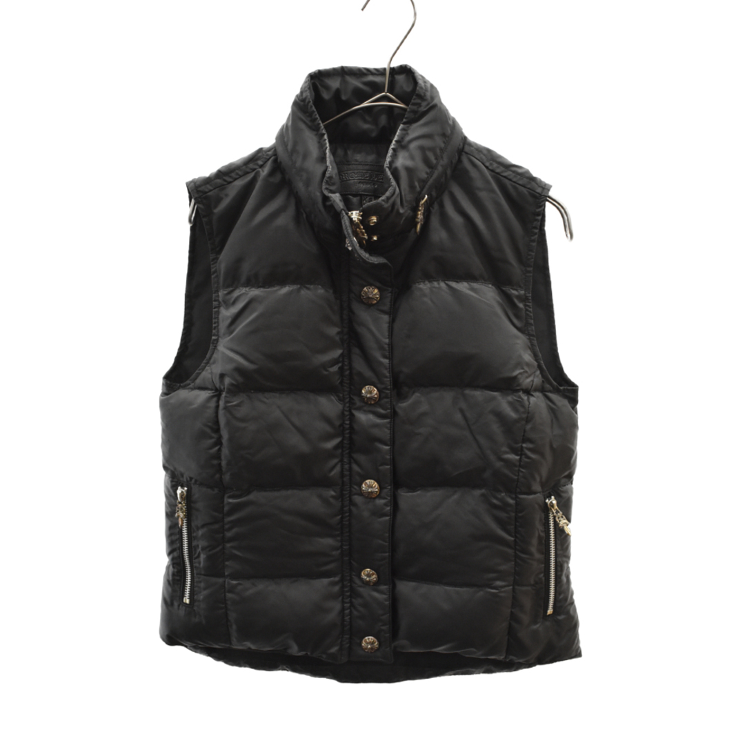 CHROME HEARTS クロムハーツ STIFF NYLN VEST スティッフ クロスボールボタンダガージップナイロンダウンベスト レディース