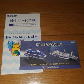 東海汽船 株主乗船割引券10枚＋株主サービス券 株主優待 2023年3月末