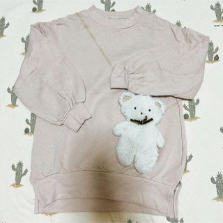 プティマイン(petit main)のプティマイン くまポシェットトレーナー 110cm(Tシャツ/カットソー)