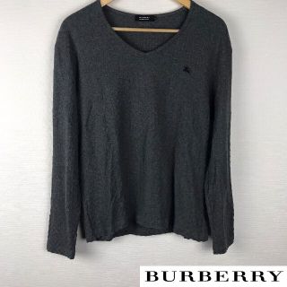 バーバリーブラックレーベル(BURBERRY BLACK LABEL)の美品 BURBERRY BLACK LABEL 長袖カットソー グレー サイズ3(Tシャツ/カットソー(七分/長袖))