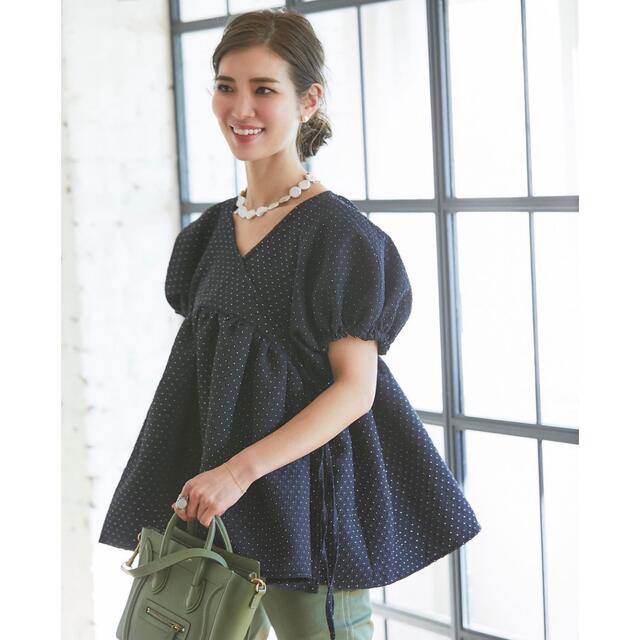 CECILIE BAHNSEN - ラメジャガードカシュクールトップスの通販 by mm's