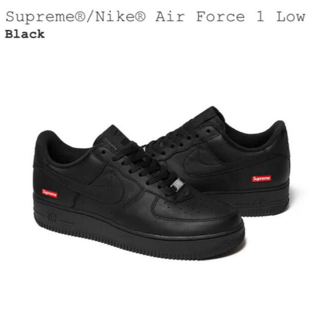 【新品•未使用】Supreme Nike Air Force 1 Black