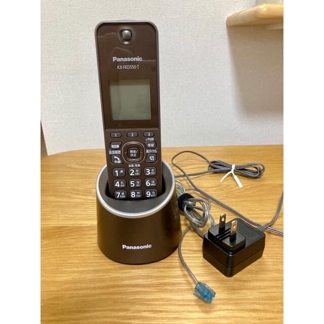 Panasonic KX-FKD550-T コードレス電話機　子機　ブラウン系