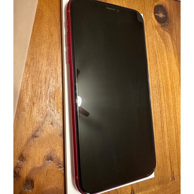 iPhone(アイフォーン)のiPhone XR 128GB RED 付属品完備 SIMフリー 中古美品 スマホ/家電/カメラのスマートフォン/携帯電話(スマートフォン本体)の商品写真