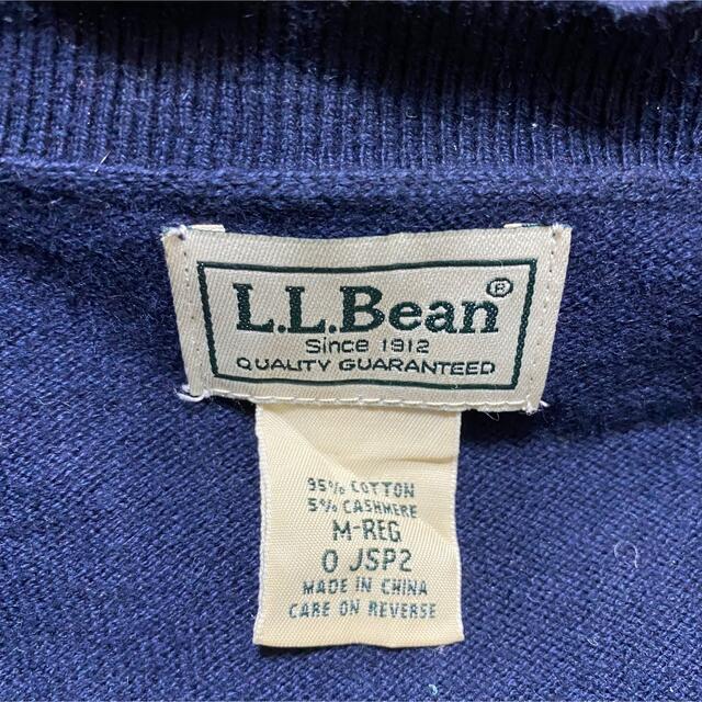 L.L.Bean(エルエルビーン)の90s 古着 エルエルビーン カーディガン ニット カシミア ネイビー ゆるだぼ メンズのトップス(カーディガン)の商品写真