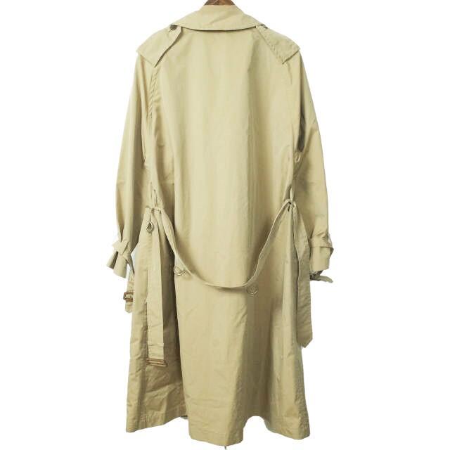 AURALEE(オーラリー)のAURALEE オーラリー 20SS 日本製 FINX POLYESTER BIG TRENCH COAT フィンクスポリエステル ビッグトレンチコート A20SC01FP 3 BEIGE アウター【中古】【AURALEE】 メンズのジャケット/アウター(トレンチコート)の商品写真