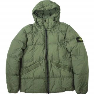 STONE ISLAND ストーンアイランド 19AW GARMENT DYED CRINKLE REPS NY DOWN JACKET ガーメントダイナイロンフーデッドダウンジャケット 711540223 L OLIVE アウター【STONE ISLAND】