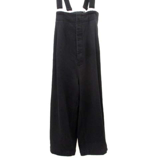 フィルマム ルーズドビーツイルデニム トムパンツ ワイド サスペンダー 黒 XS