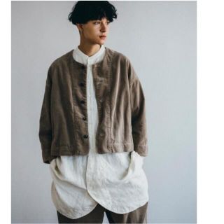 ネストローブ(nest Robe)のネストローブ♡コーデュロイジャケット(ノーカラージャケット)