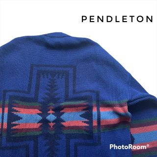 ペンドルトン(PENDLETON)のPENDLETON｜ペンドルトン　ハーディング柄カーディガン　ネイティブ柄　古着(カーディガン)