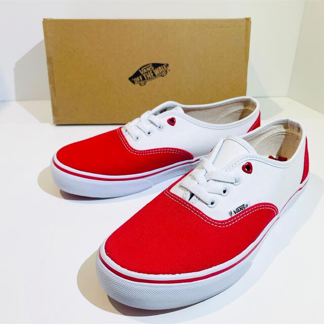 VANS(ヴァンズ)のVANS/バンズ★AUTHENTIC/オーセンティック★レッド/赤白★25.0 レディースの靴/シューズ(スニーカー)の商品写真