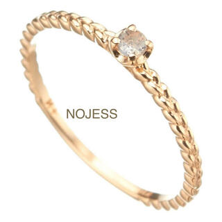 NOJESS - NOJESSノジェス  K10 ピンキーリング 指輪 イエローゴールド 