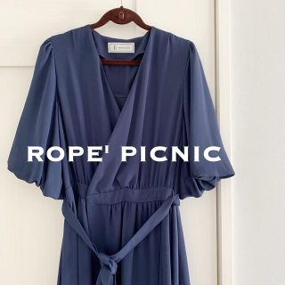 ロペピクニック(Rope' Picnic)のロペピクニック★カシュクールワンピース ネイビー M38(ロングワンピース/マキシワンピース)