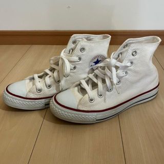 コンバース(CONVERSE)の【コンバース】キャンバスオールスター　ハイカット　白 23.5  M7650(スニーカー)