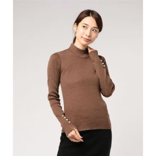 マウジー(moussy)の【moussy】BUTTON SLEEVE RIB ニット(ニット/セーター)