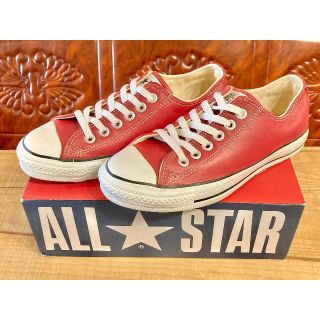 コンバース(CONVERSE)の★90s!USA!コンバース オールスター レザー 赤 デッド 227★(スニーカー)