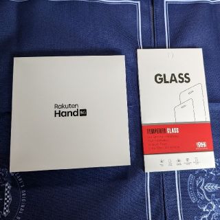 ラクテン(Rakuten)のRakuten Hand 5G Red(esim版)強化ガラスフィルム付(スマートフォン本体)