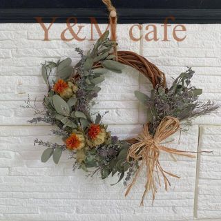 Y&M cafe 秋の野草 ドライフラワー　リース(リース)