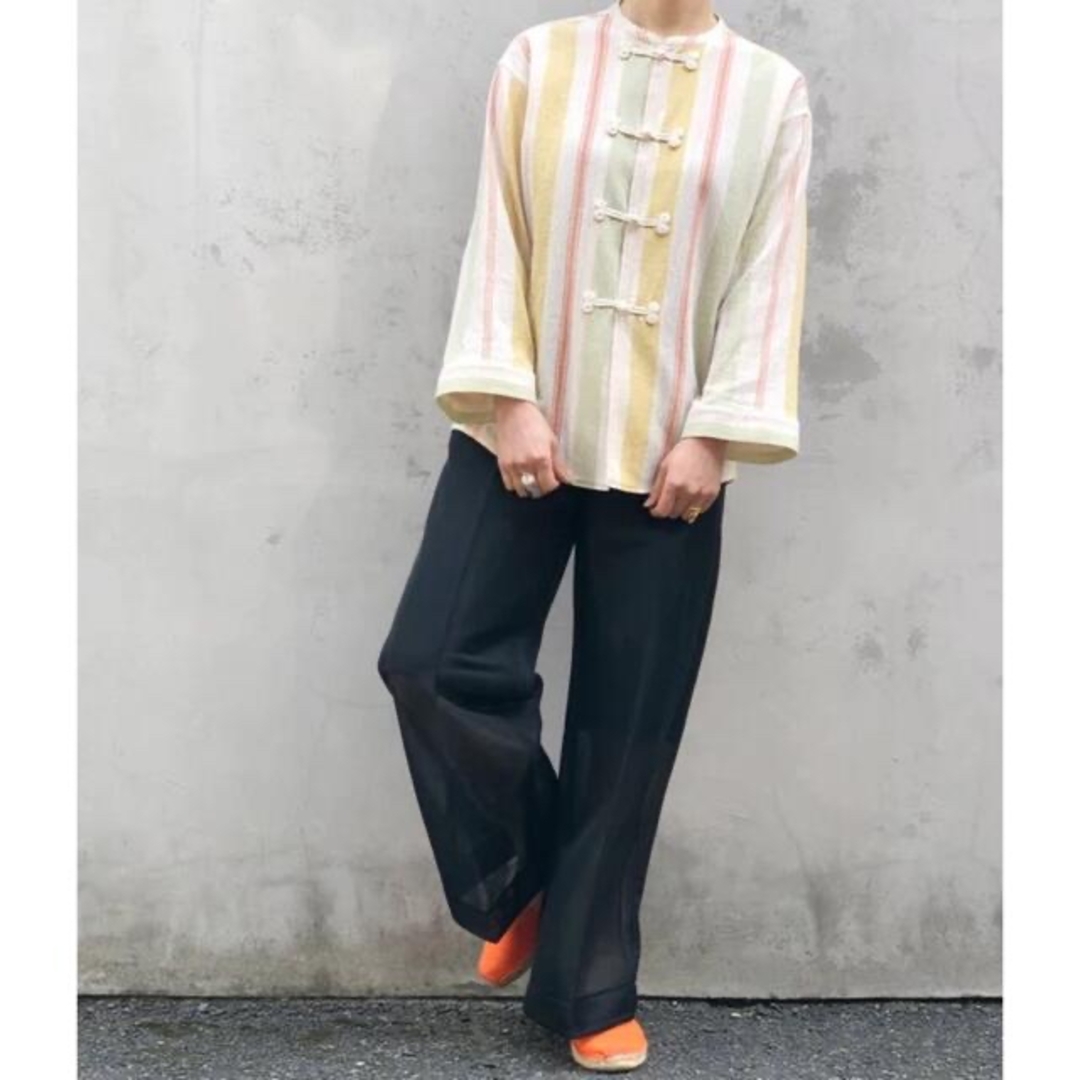 PHEENY(フィーニー)のSEER DOUBLE KNIT WIDE SLACKS(BLACK) レディースのパンツ(カジュアルパンツ)の商品写真