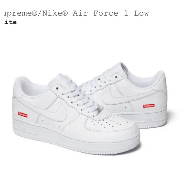 NIKE AIR FORCE 1 LOW SUPREME AF1 27cm 白