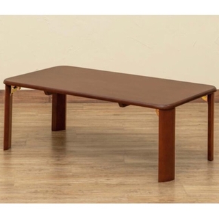 NEW ウッディテーブル 90×50 ブラウン(ローテーブル)