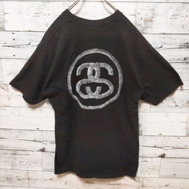 入手困難》ステューシー STUSSY☆メキシコ製 SSリンク Tシャツ M 黒