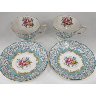 ロイヤルアルバート(ROYAL ALBERT)のロイヤルアルバート　エンチャントメント　カップ&ソーサー２客セット(グラス/カップ)