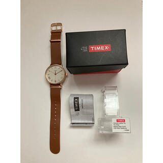 タイメックス(TIMEX)のTIMEX タイメックス　腕時計　ベージュ　(TW2R28800)(腕時計)