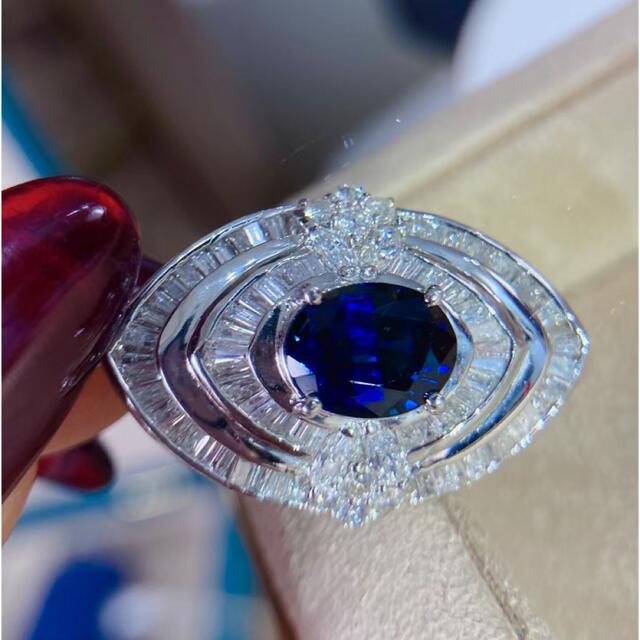 ネックレス 天然 ブルーサファイア ダイヤ ペンダントトップ2.31ct pt900 ¥