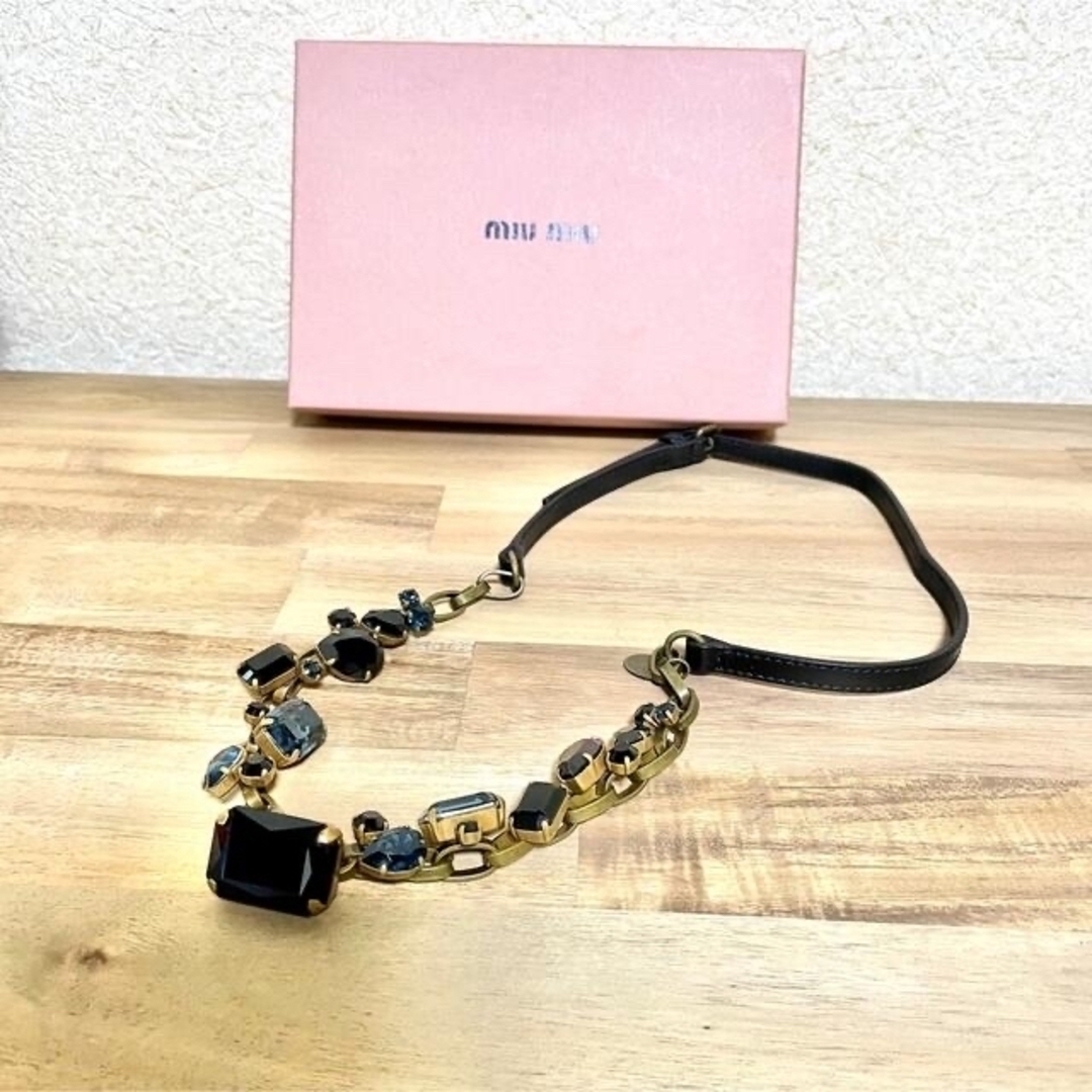 miumiu CRISTAL MULTICO ビジューネックレス