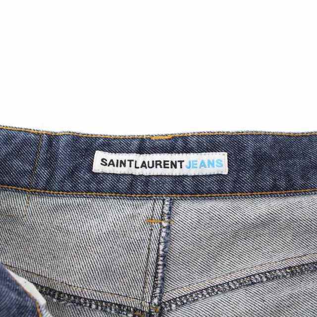 Saint Laurent(サンローラン)のサンローラン パリ デニムパンツ ジーンズ ストレート ボタンフライ W31 レディースのパンツ(デニム/ジーンズ)の商品写真