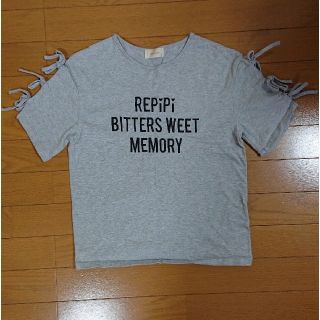 レピピアルマリオ(repipi armario)のrepipi armario  袖リボンTシャツ(Tシャツ/カットソー)